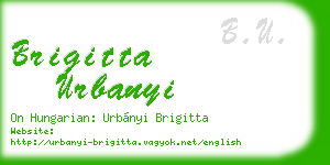 brigitta urbanyi business card
