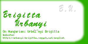 brigitta urbanyi business card